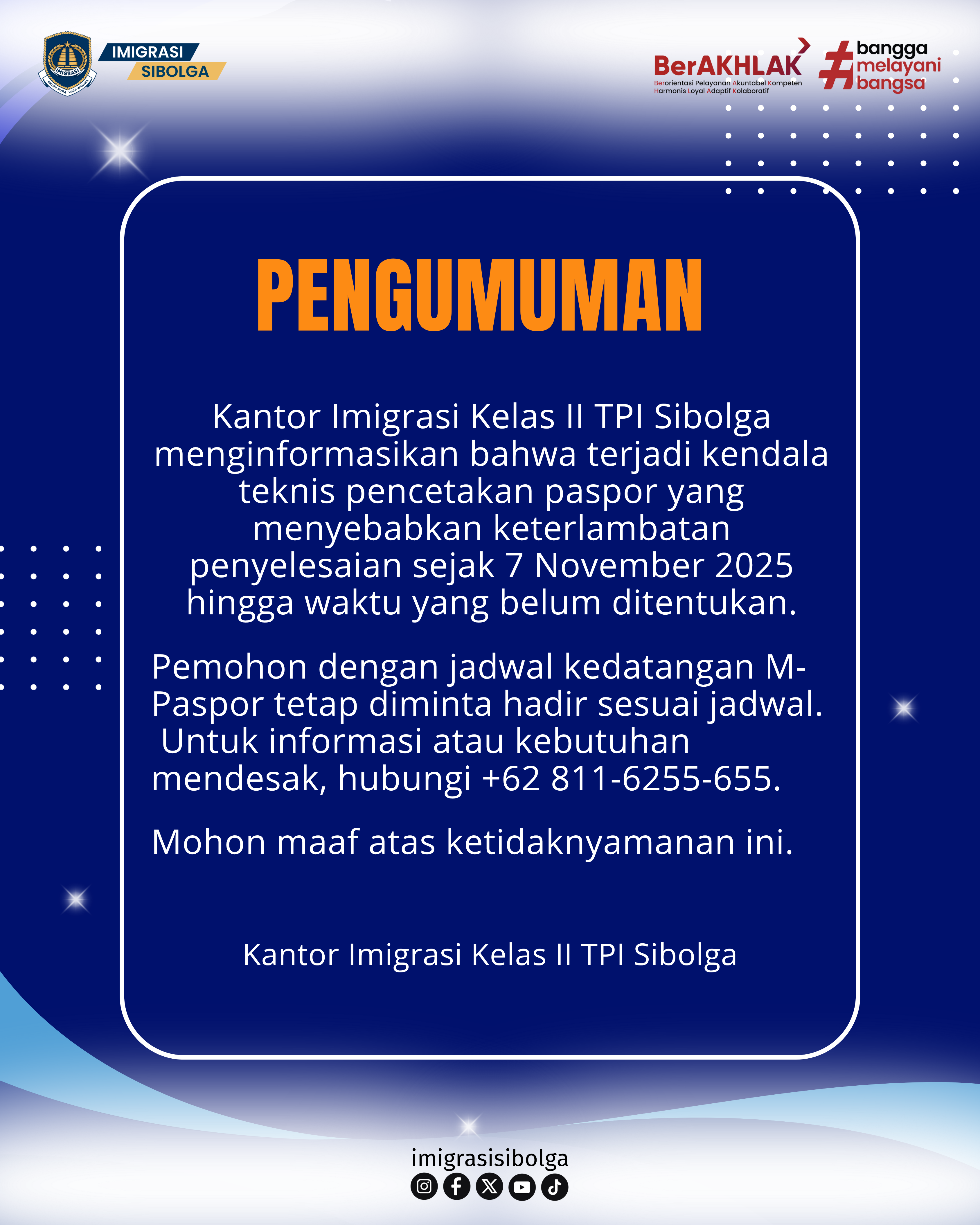 Terlambat Cetak Paspor